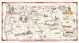 1945 American Pioneer Trails Association Pictorial Map of the Western United States