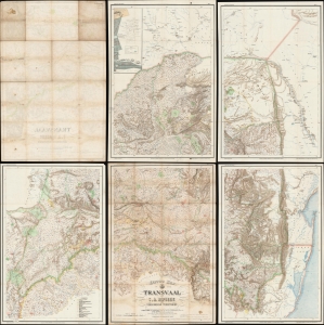 1899 Jeppe Map of the Transvaal (5 sheets) w/ provenance