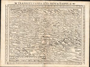 1544 / 1552 Sebastian Münster Map of Transylvania, after Honter