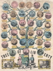 1846 Phelps 'Tree of Liberty' Patriotic Broadside