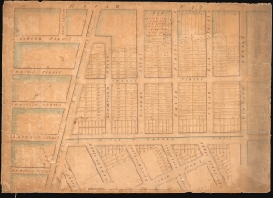 1801 Amos Corning Manuscript Survey Map of Tribeca, New York City