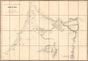 1859 Rey Historical / Biblical Case Map of the Holy Land, Tribe of Judah
