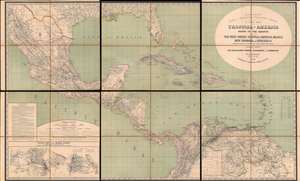 1858 Kiepert Map of the Gulf of Mexico, the West Indies, Central and South America