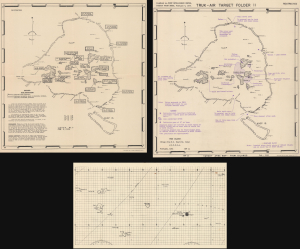 1944 U.S. Navy WWII Joint Intelligence Pacific Ocean Areas Maps of Truk Atoll
