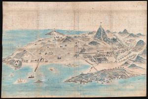 1899 Chinese Manuscript View of Qingdao / Tsingtao