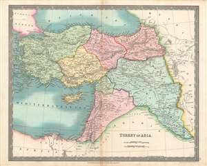 1831 Dower / Teesdale Map of the Near East; Turkey, Syria, Iraq, Armenia