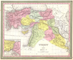 1850 Mitchell - Mitchell Map of Turkey in Asia