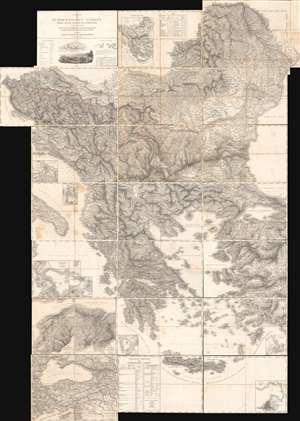 1829 Weiss HUGE Map of Southeastern Europe, Greece, the Balkans, Bulgaria