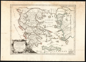 1670 Guillaume Sanson Map of Greece