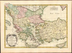 1771 Janvier Map of Greece, Turkey, Macedonia and the Balkans