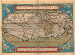 1572 Ortelius Map of the World (first plate, first state)