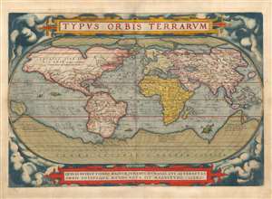 1579 Ortelius Map of the World (first plate)