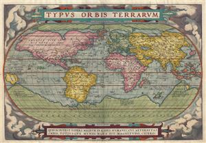 1570 Ortelius Map of the World (first edition)
