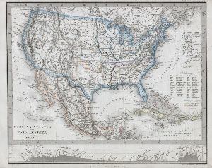 1862 Stieler Map of the United States
