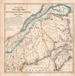 1843 Mitchell Map of U.S.-Canada Border Region