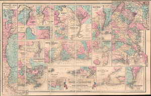 1862 Colton Civil War Map of the United States Detailing Harbors