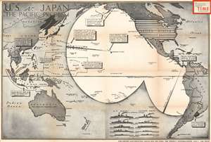 1940 Chapin Map of the Pacific and a Potential War Between the U.S. and Japan