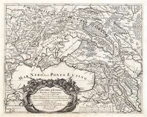 1684 Cantelli / De Rossi Map of Ukraine and Crimea
