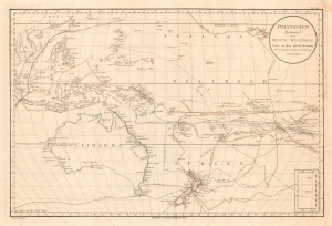 1789 Djurberg Map of Polynesia with indigenous name for Australia (Ulimaroa)