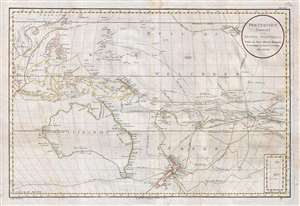 1789 Djurberg Map of Polynesia with indigenous name for Australia (Ulimaroa)