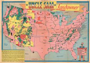1949 Sundberg Map of United States National Parks, Forests, and Monuments