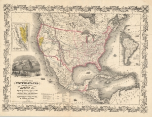 1849 Atwood Gold Rush Map of the United States