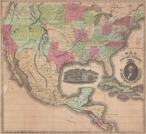 1851 Case Tiffany and Company Map of the United States