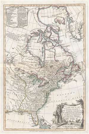1786 Sayer and Dunn Map of the United States