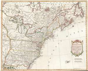 1783 Kitchin Map of the United States