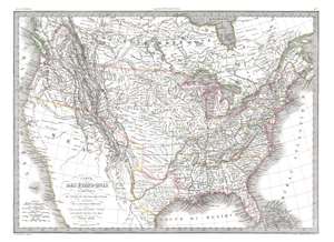 1838 Lapie Map of the United States with the Republic of Texas