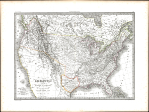 1842 Lapie Map of the United States with the Republic of Texas
