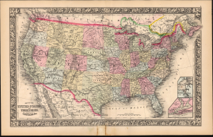 1864 Mitchell Map of the United States