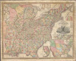 1844 Mitchell / Young Map of the United States w/ Republic of Texas