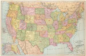 1899 Fort Dearborn Publishing Co. Map of the United States