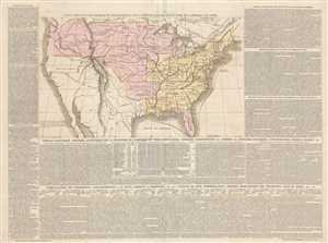 1835 Las Cases (Lesage) and Renouard Map of the United States