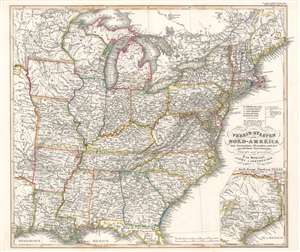 1851 Stulpnagel Map of the Eastern United States