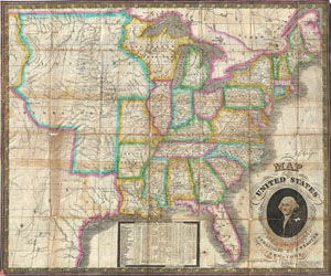 1835 Webster Map of the United States