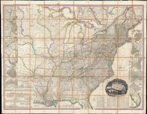 1829 Tanner Dissected Map of the United States w/ Memoir