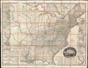 1829 Tanner Dissected Map of the United States w/ Memoir