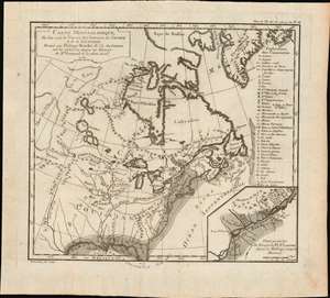 1752 Buache / Guettard 'First' Geological Map of the United States