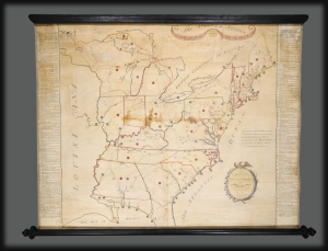 1806 Johnson Geographic Game Wall Map of the Early American Republic