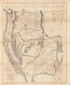 1848 Fremont Map of Upper California and Oregon