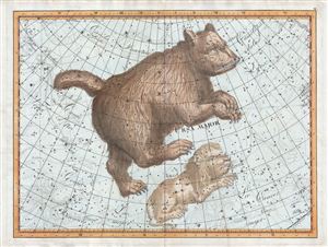 1801 Bode Celestial Chart or Star Map of Ursa Major Constellation (Big Dipper)  (elephant folio)