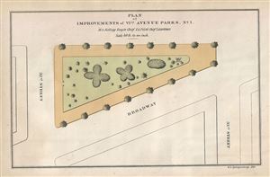 1871 Kellogg and Pilat Map or Plan of Greeley Square Park, New York City