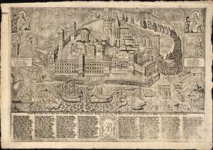 1792 Bortoli View of the Vatopedi Monastery, Greece