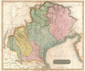 1816 Thomson Map of Venice and Environs, Northern Italy