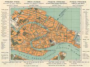 1914 Grazaidei City Map or Plan of Venice, Italy