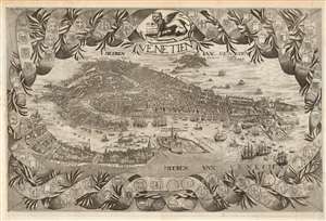 1699 Bird's-Eye View of Venice after Coronelli