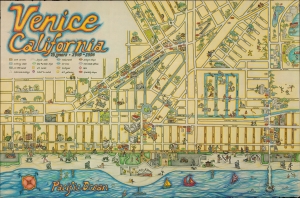 1979 Stanton Pictorial View of Venice, Los Angeles, California