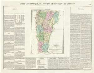 1825 Buchon Map of Vermont